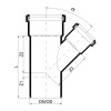 Тройник канализационный POLO-KAL 3S, 125/110 х 45* Poloplast 02568