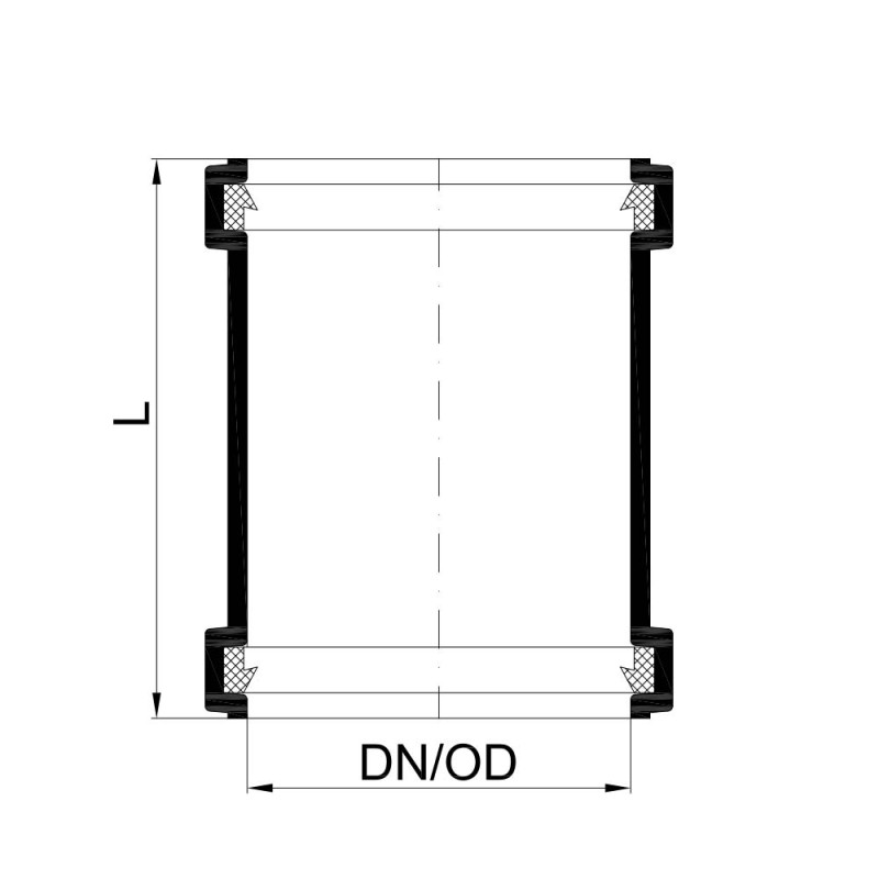Надвижная муфта канализационная POLO-KAL 3S, 125 Poloplast 02571
