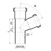 Тройник канализационный POLO-KAL NG, 90/90 х 67,5* Poloplast 02831