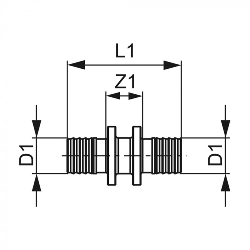 Соединение труба-труба 32/32, бронза TECEflex 706232