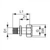 Соединение прямое с накидной гайкой, 63 х 2 3/8'' TECEflex 717520