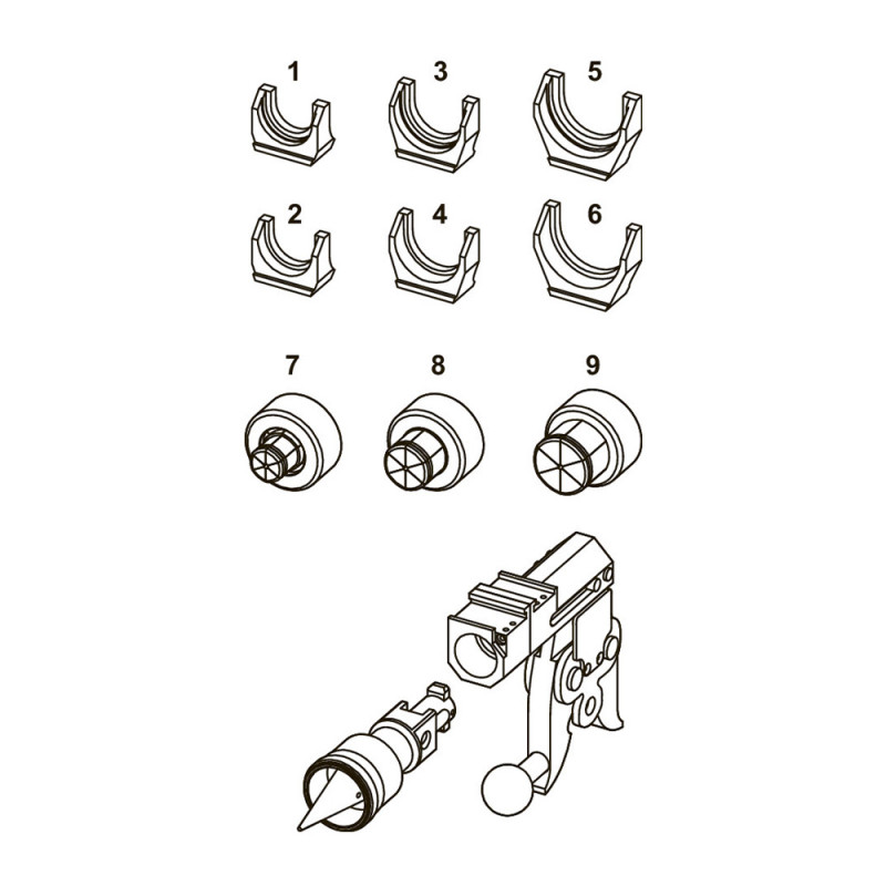 Инструмент PMA 40 63 для запрессовки пресс-втулок и инструмент для расширения труб TECEflex 720170