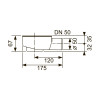 Сифон DN 50 «заниженный»,  боковой слив TECEdrainline 650000
