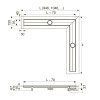 Канал угловой TECEdrainline с гидроизоляционной лентой Seal System, 900 x 900 мм 610900