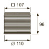 Декоративная решетка quadratum, 100 мм, в стальной рамке, с монтажным элементом TECEdrainpoint S 3660007