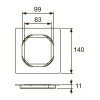 Основа для плитки 100 мм, из нержавеющей стали, без рамки TECEdrainpoint S 3660016