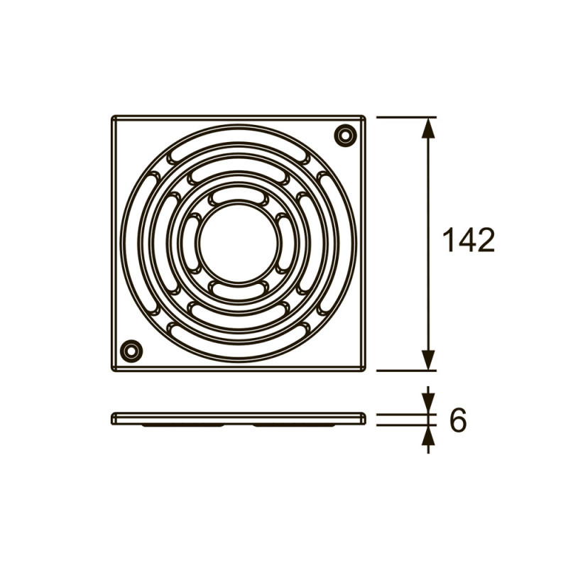 Декоративная решетка 150 мм, с фиксаторами TECEdrainpoint S 3665001