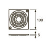Декоративная решетка, нержавеющая сталь, 100 мм, с фиксаторами TECEdrainpoint S 3665000
