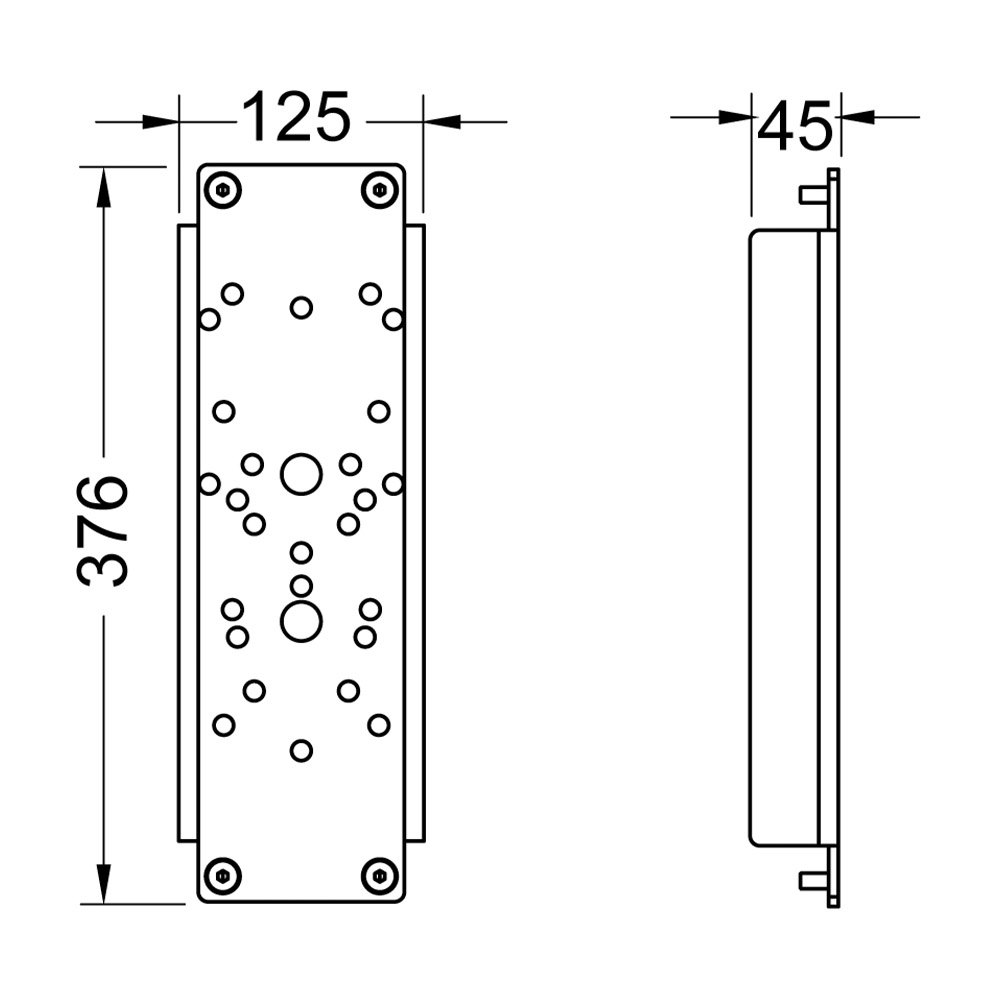 Комплект стальных пластин для крепления поручня TECEprofil 9042012