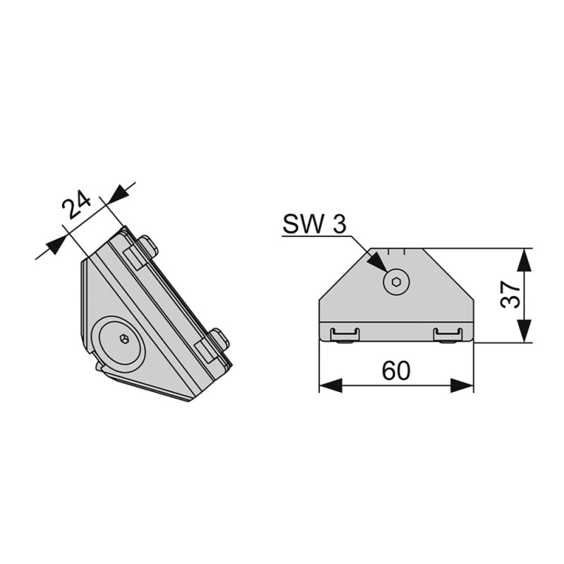 Соединение угловое TECEprofil 9010002