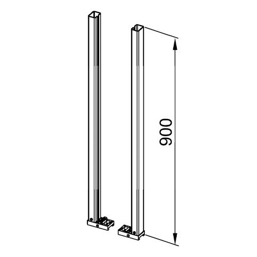 Удлиненные опоры для инсталляций, регулировка высоты 200-500 мм (комплект 2 шт.) TECEprofil 9030028