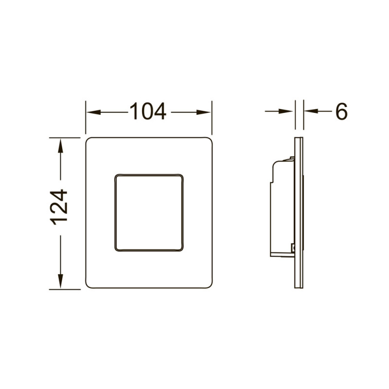 Металлическая панель смыва для писсуара, белая глянцевая TECEsolid 9242432