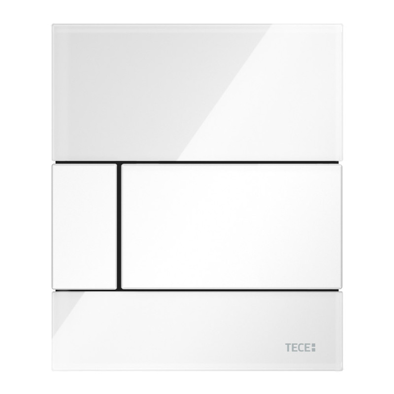 Стеклянная панель смыва для писсуара, стекло белое, клавиши белые TECEsquare 9242800