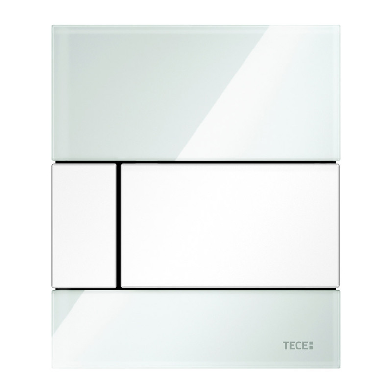 Стеклянная панель смыва для писсуара, стекло мятный зеленый, клавиши белые TECEsquare 9242803