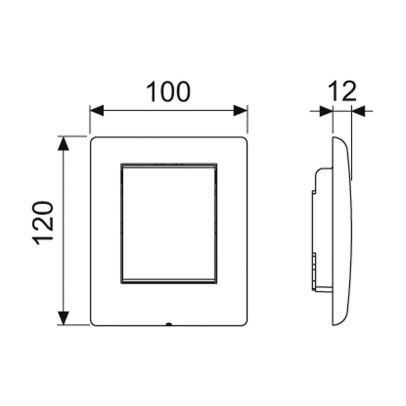 Металлическая панель смыва для писсуара, белая глянцевая TECEplanus 9242314