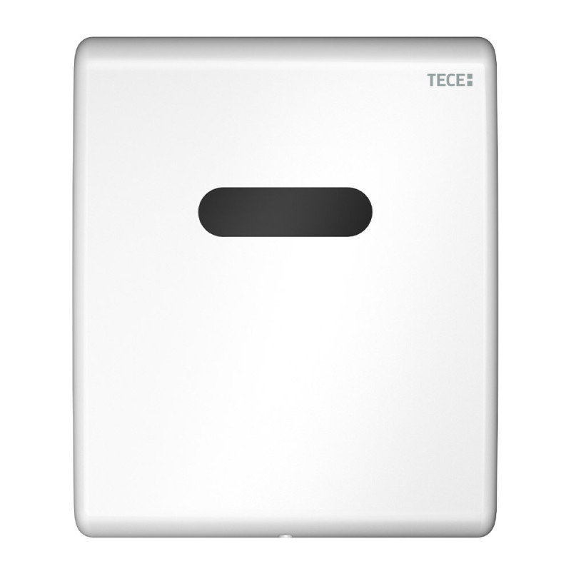 Металлическая панель смыва для писсуара с ИК-сенсором, питание от сети 12 В, белая глянцевая TECEplanus 9242357