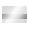 Стеклянная панель смыва для унитаза, стекло белое, клавиши нержавеющая сталь сатин TECEsquare 9240801