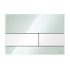 Стеклянная панель смыва для унитаза, стекло мятный зеленый, клавиши белые TECEsquare 9240803