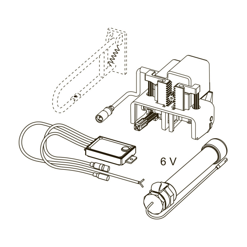 Механизм дистанционной активации смыва унитаза для проводных электронных кнопок, 6 В TECEplanus 9240356