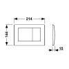 Металлическая панель смыва для унитаза, белая матовая TECEplanus 9240322
