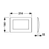 Металлическая панель смыва для унитаза, одинарная система смыва, белая глянцевая TECEplanus 9240314