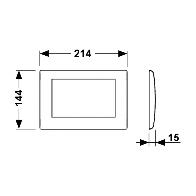 Металлическая панель смыва для унитаза, одинарная система смыва, белая глянцевая TECEplanus 9240314