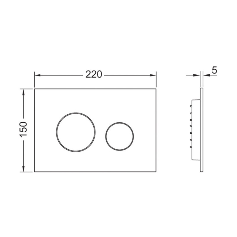 Пластиковая панель смыва для унитаза, хром глянцевый TECEloop 9240921