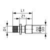 Адаптер на медные трубы 25 x 22/28 мм, пайка, латунь TECEflex 713925