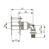 Сквозное присоединение фланцевое с зажимным кольцом, бронза, 16 x Rp 1/2" TECEflex 708705