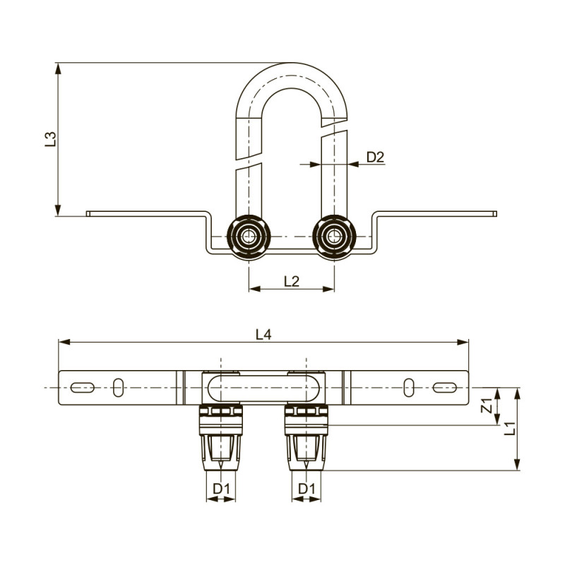 Монтажный узел для подключения радиаторов TECElogo 8740406