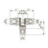 Тройник редукционный, PPSU, 25x16x16 TECElogo-Push 8711007