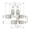 Двойной тройник, никелированная латунь 16x16x16 TECElogo-Push 8740101