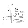 Угловой вентиль 1/2” х 3/8” Schell Comfort 049070699