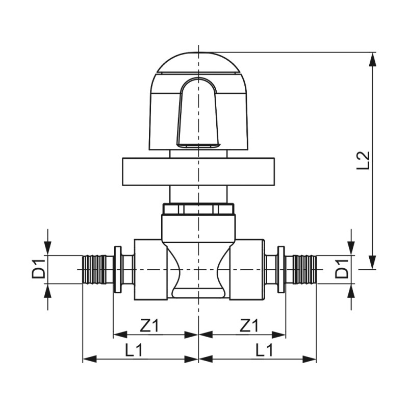 Шаровой кран с рукояткой 16 TECEflex 751016