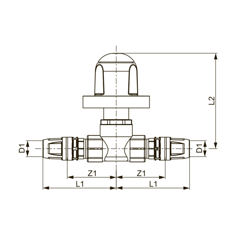 Шаровой кран с декоративной рукояткой 16 TECElogo 8780016