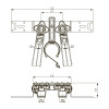 Монтажный комплект для дистанционного подключения смесителя, 16 x Rp 1/2" TECElogo-Push 8723101