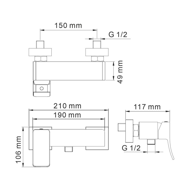 Смеситель для душа WasserKRAFT Aller 1062
