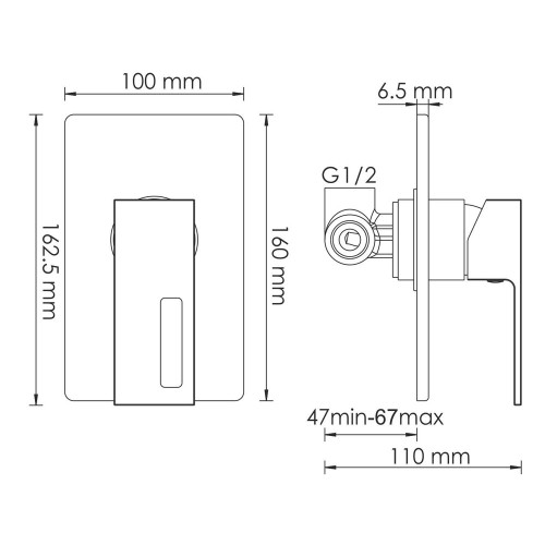 Смеситель для душа WasserKRAFT Alme 1551