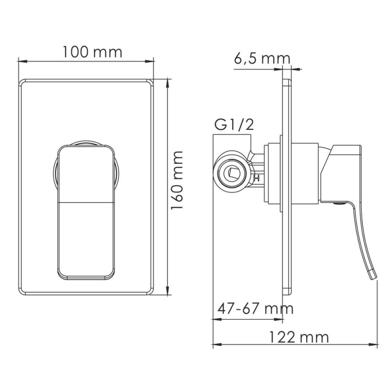 Смеситель для душа WasserKRAFT Exter 1651