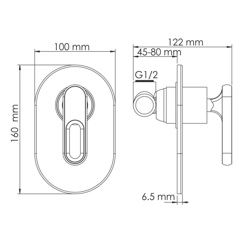 Смеситель для душа WasserKRAFT Kammel 1851