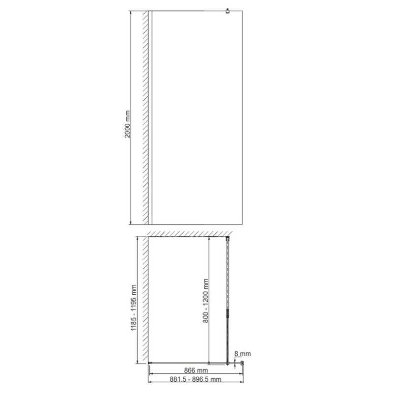 Душевая перегородка WasserKRAFT Rossel 28W39