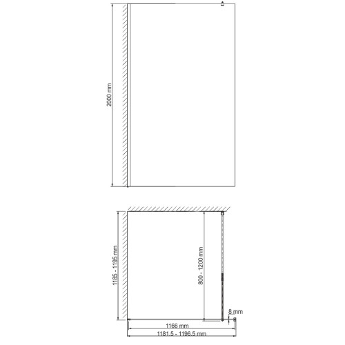 Душевая перегородка WasserKRAFT Rossel 28W40