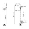 Смеситель напольный для раковины WasserKRAFT Main 4153