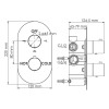 Термостатический смеситель для ванны и душа WasserKRAFT Berkel 4844 Thermo