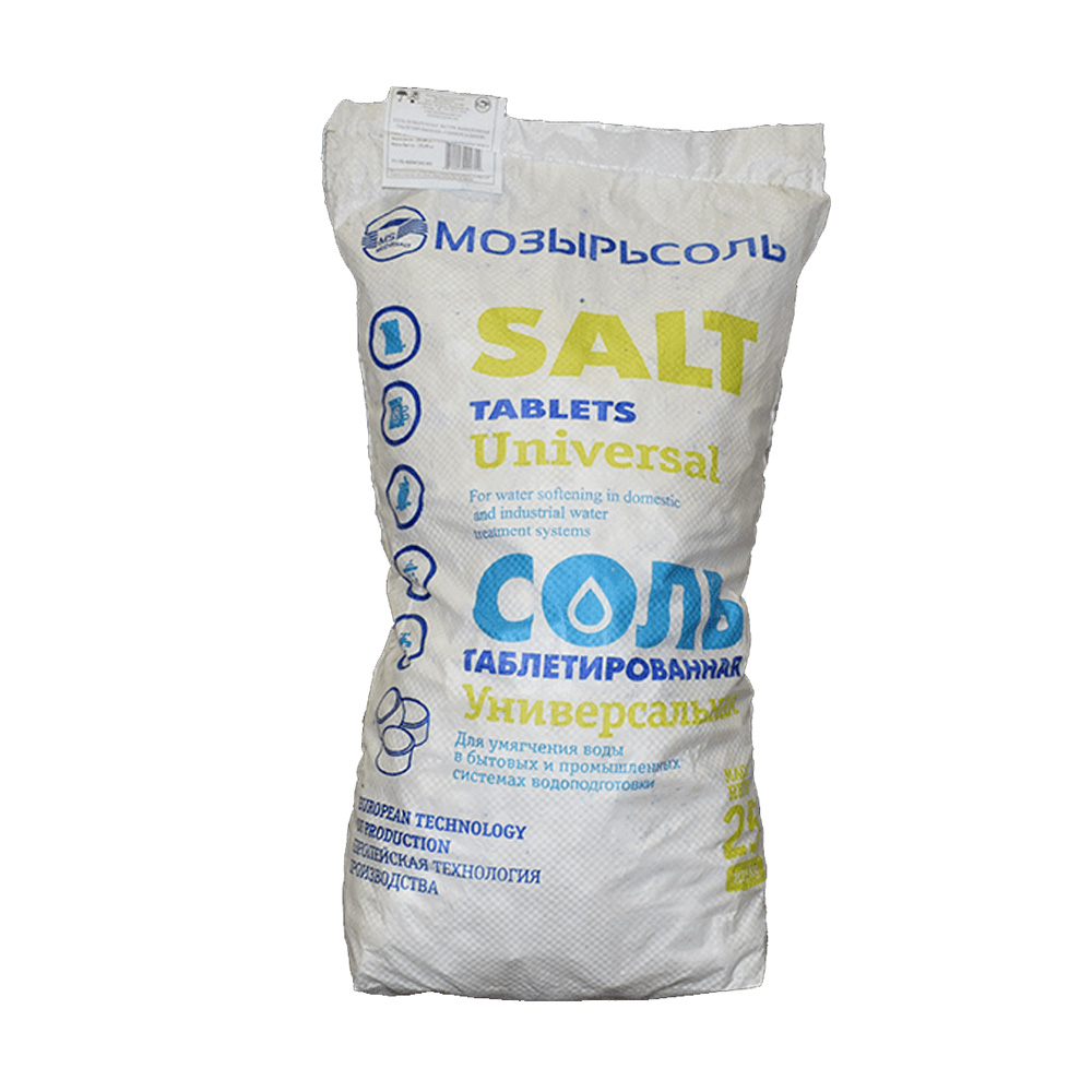 Таблетированная соль для работы умягчителей воды 25 кг BWT 51998/1