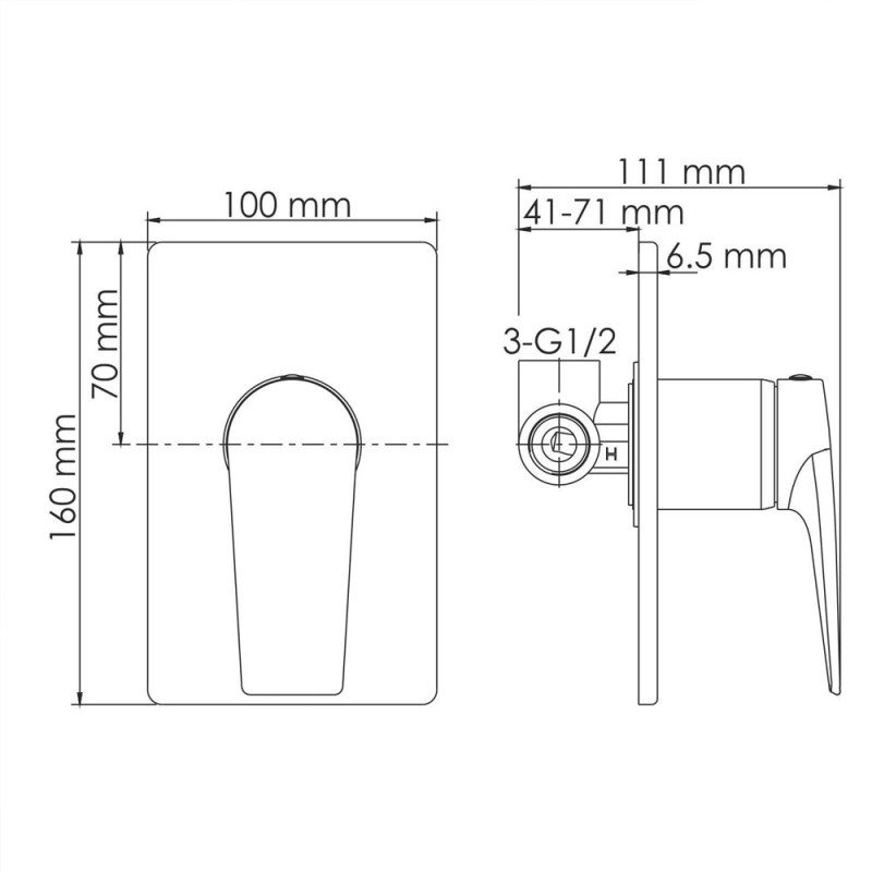 Смеситель для душа WasserKRAFT Aisch 5551
