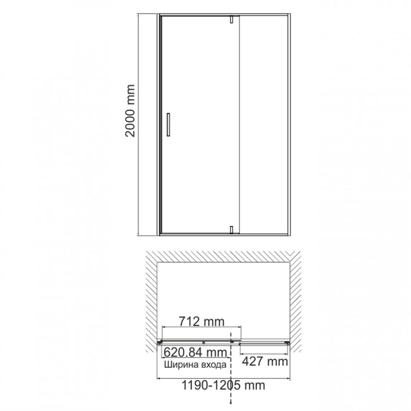 Душевая дверь WasserKRAFT Aisch 55P05