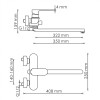 Смеситель для ванны с длинным изливом WasserKRAFT Dinkel 5802L