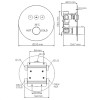 Термостатический смеситель для ванны и душа WasserKRAFT Dinkel 5844 Thermo