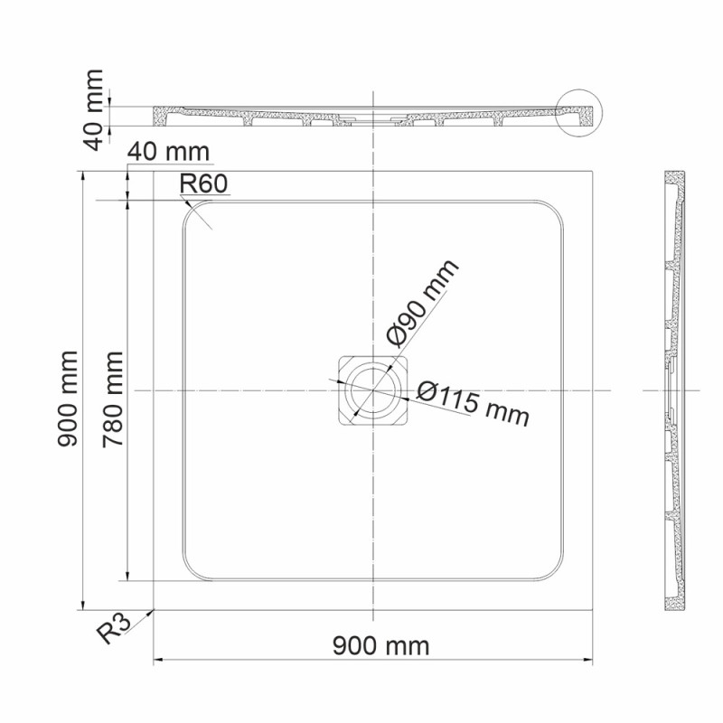 Душевой поддон WasserKRAFT Dinkel 58T03 